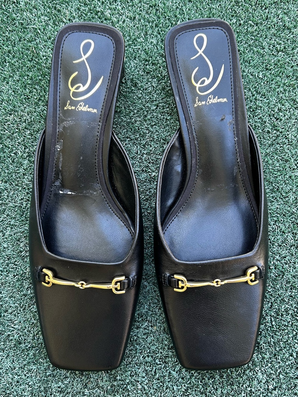 NWT Sam Edelman Ollie Square Toe Bit Mule Black 8 - Picture 16 of 16